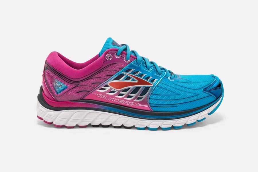 Zapatillas Running Brooks Glycerin 14 Mujer Azules/Rosas Ofertas NEHR43706